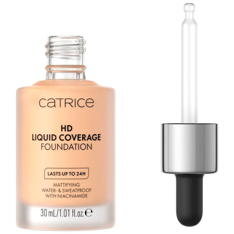 Catrice HD Liquid Coverage Foundation 005 Ivory Beige, vloeibare foundation met hoge dekking