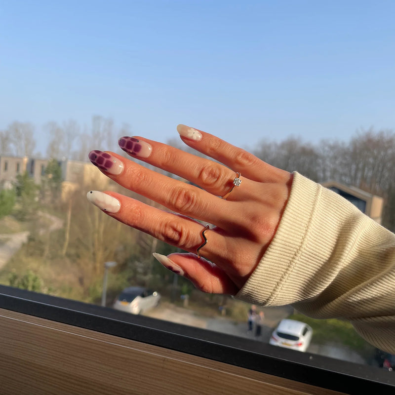 Nailo gellak stickers Berry Bloom, nude met diepe bessentinten