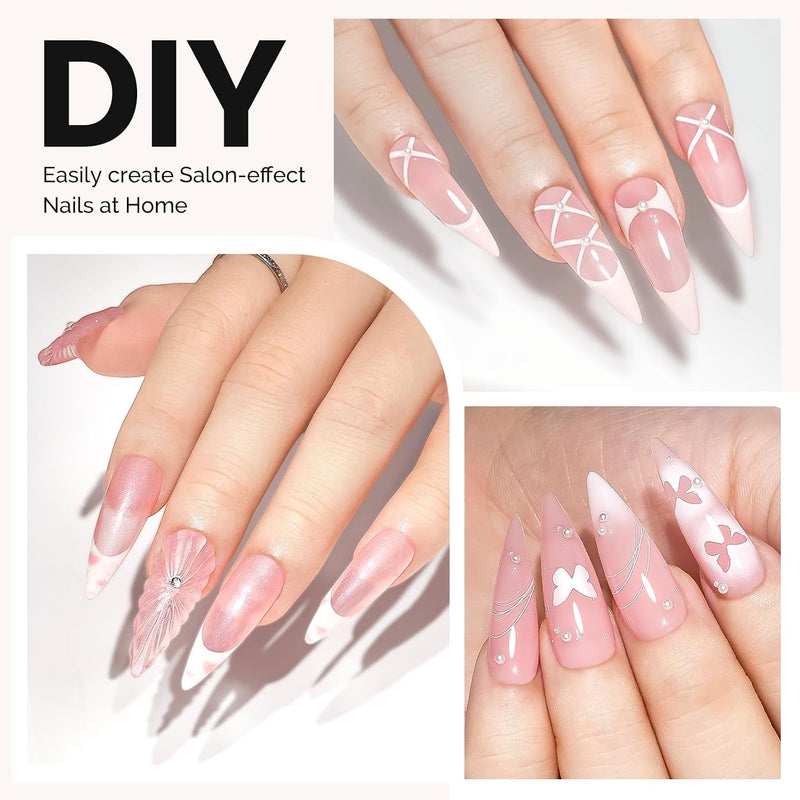 Full Cover Soft Gel Nail Tips Long Almond Stiletto 600pcs
