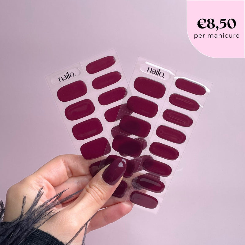 Nailo gellak stickers Merlot Magic, diep bordeauxrood