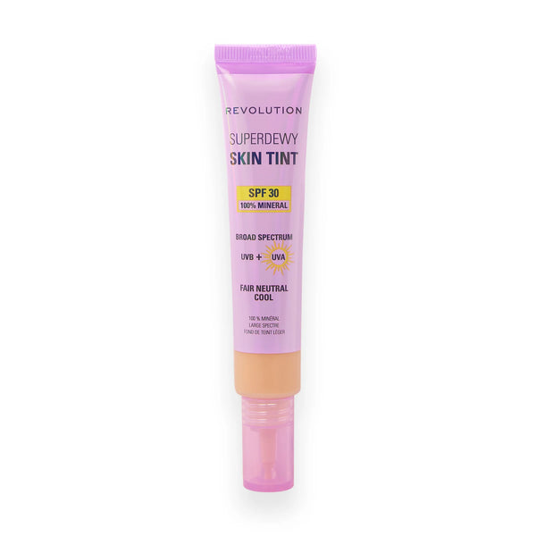 Revolution Superdewy SPF30 Skin Tint Fair Neutral Cool, lichtgewicht foundation