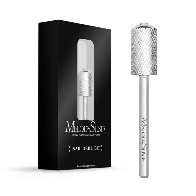 Carbide freesbit met ronde top en grote barrel, medium grofheid, zilverkleurig