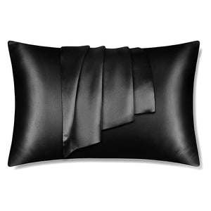 Silky Satin Pillowcase Black