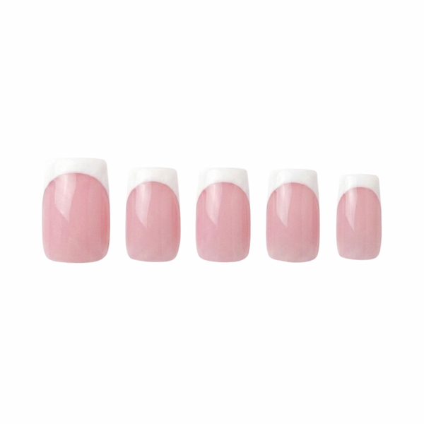 Boozyshop 24 pcs Press On Nails Micro French Manicure