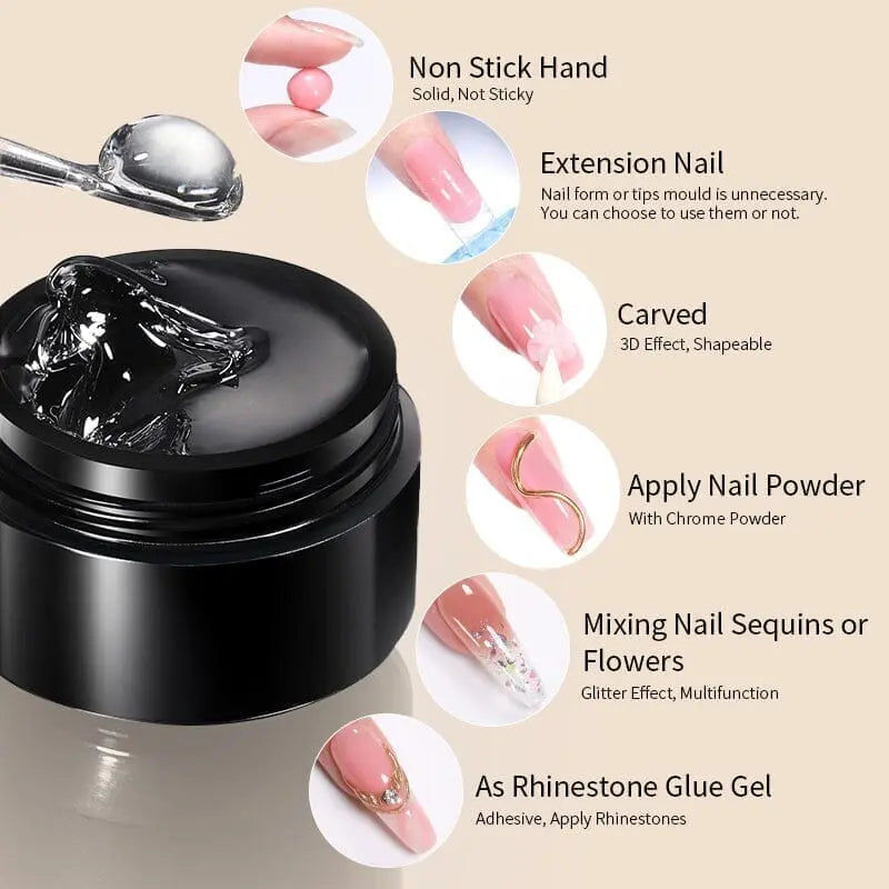 Born Pretty Pure Color & Glitter Non Stick Hand Extension Gel NEG26