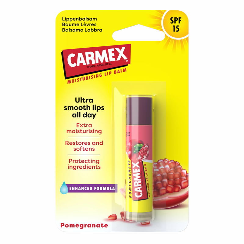 Carmex Moisturizing Lip Balm Classic Stick Pomegranate SPF15
