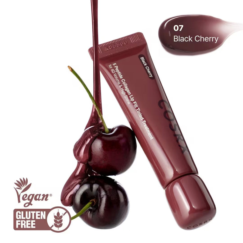 COSRX 5 Peptide Collagen Lip Fill Tinted Treatment 07 Black Cherry, getinte lippenbalsem, foto 3 van 8