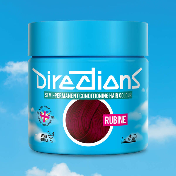 Directions Hair Color #rubine, semi-permanente haarverf in rood-paarse tint, foto 5 van 5