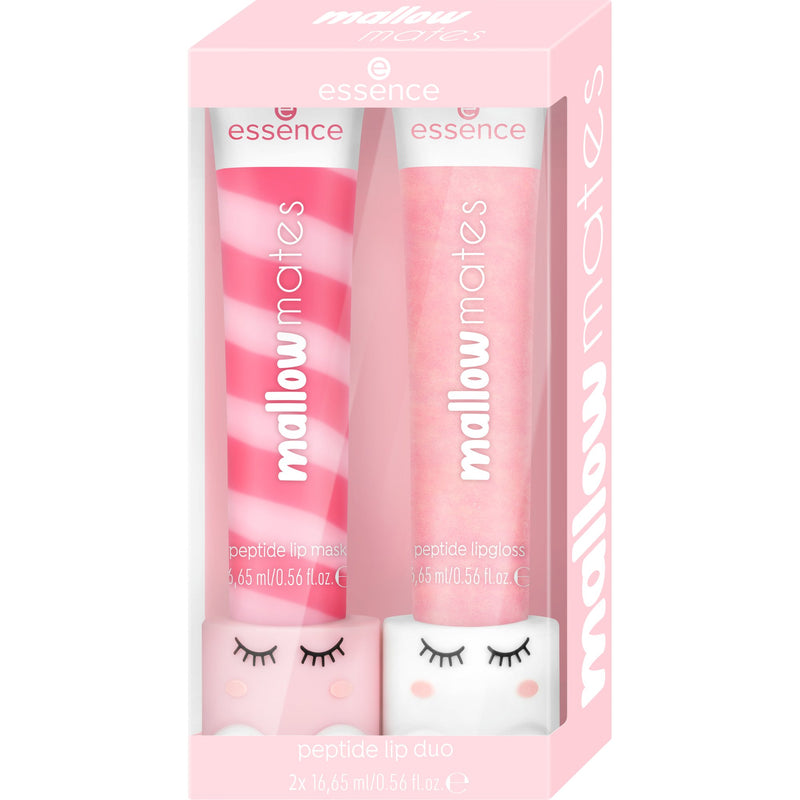Essence Mallow Mates Peptide Lip Duo 01 Better Together, set met lipmasker, lipgloss en houder, foto 6 van 6