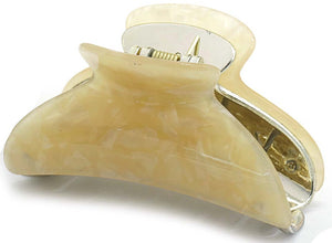 Hair Claw Beige Gold 8.5cm