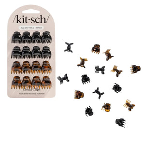 Black & Tort Micro Cloud Clip 16pc Set