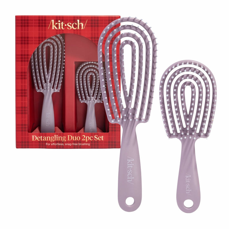 Kitsch Holiday Detangling Duo 2pc Set Soft Violet 1