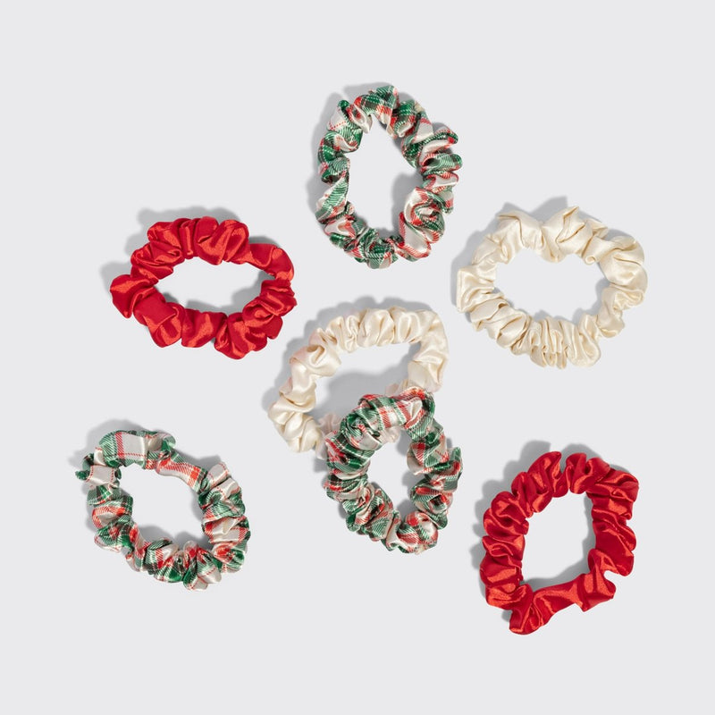 Kitsch Holiday Ruched Satin Scrunchies 7pc Set 4