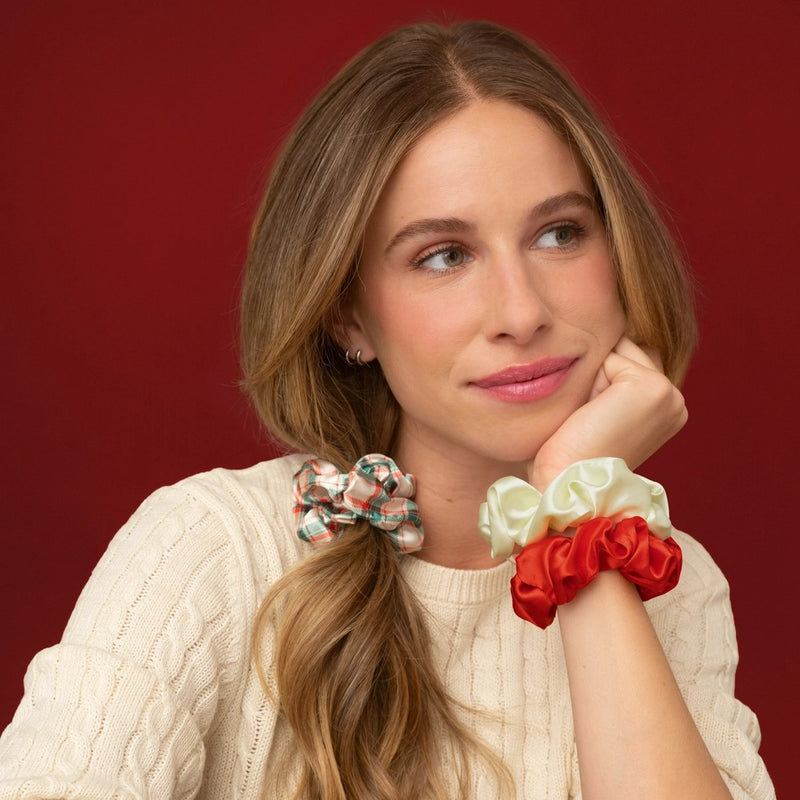 Kitsch Holiday Scrunchies 3pc Set Multi Color 5