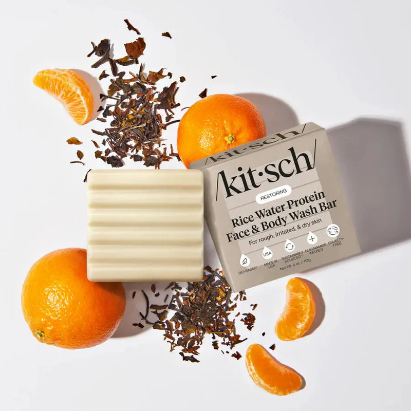 Kitsch Rice Water Protein Face & Body Wash Bar