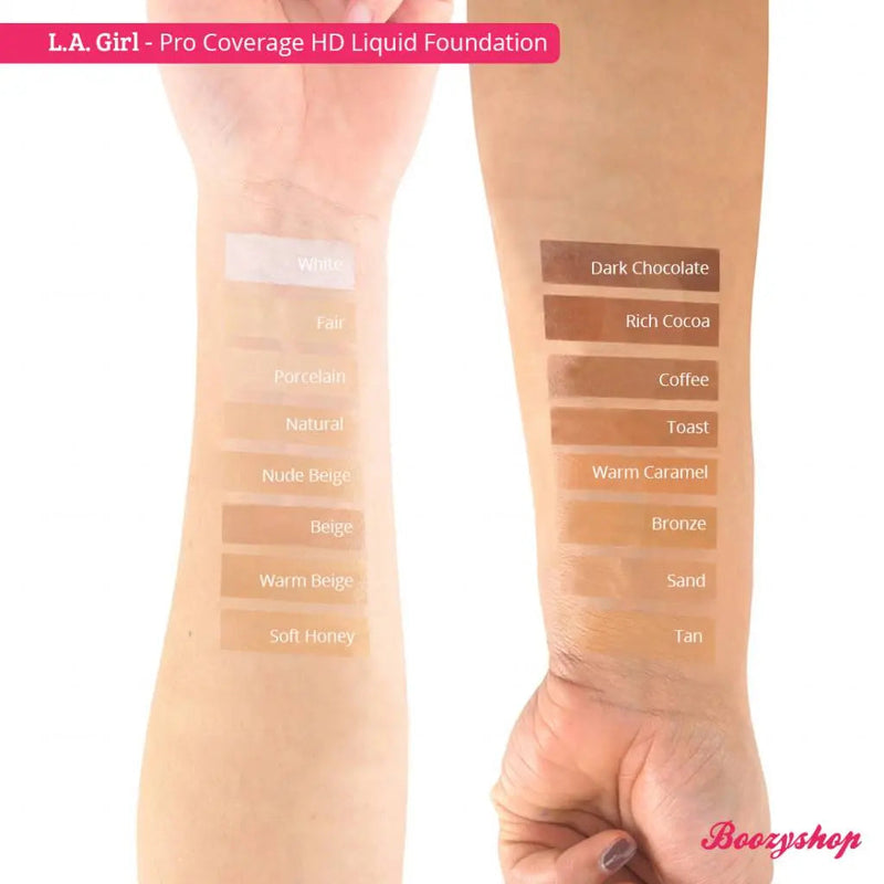 LA Girl HD Liquid Foundation GLM642 Fair, vloeibare foundation met medium tot volle dekking, foto 2 van 3