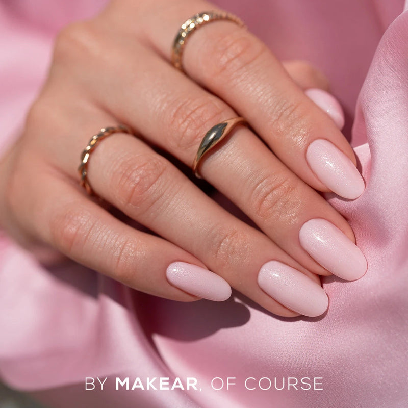 Makear UV Gel Polish 641, semi-transparante roze gellak met shimmer