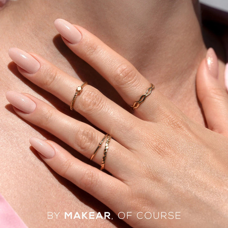 Makear UV Gel Polish 646, beige gellak met fijne shimmer voor nagels