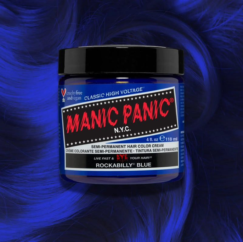 Manic Panic High Voltage Classic Cream Formula Rockabilly Blue, semi-permanente haarverf, foto 5 van 5