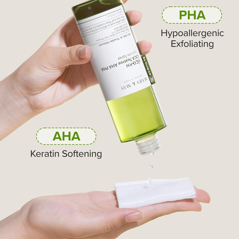 Mary & May Vegan Cica Tea Tree AHA PHA Toner 200 ml.