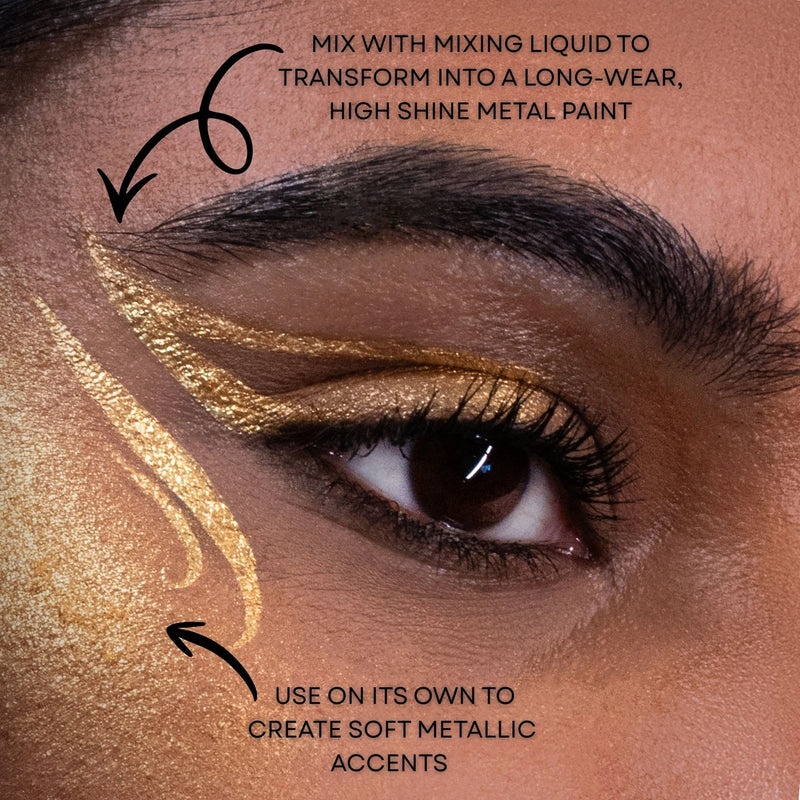 Mehron Makeup Artist Pigment Metallic Fx White Gold