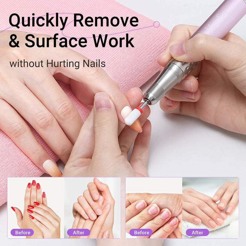 MelodySusie 21pcs Ceramic Diamond Carbide Nail Drill Bits Set