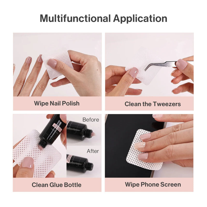 MelodySusie 500 Pcs Lint Free Nail Wipes