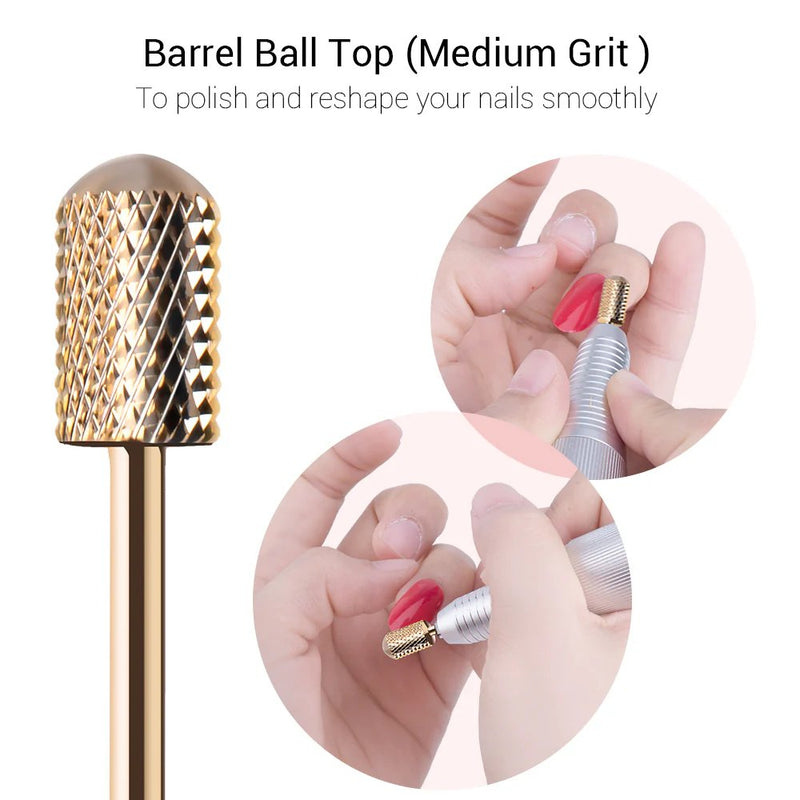 MelodySusie Gold Carbide Nail Drill Bits Set (7pcs)