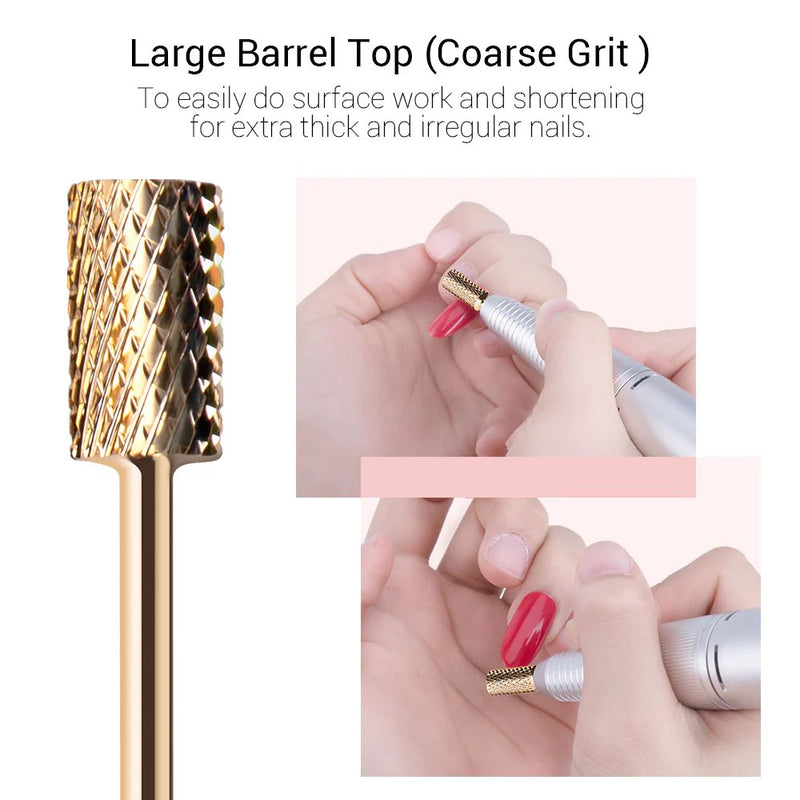 MelodySusie Gold Carbide Nail Drill Bits Set (7pcs)