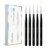 Nail Art Liner Brushes Black 5Pcs