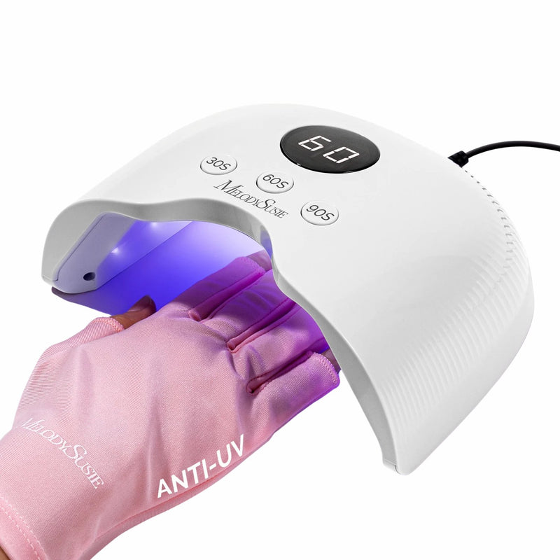 MelodySusie P-Plus30A LED/UV Nail Lamp With UV Gloves White