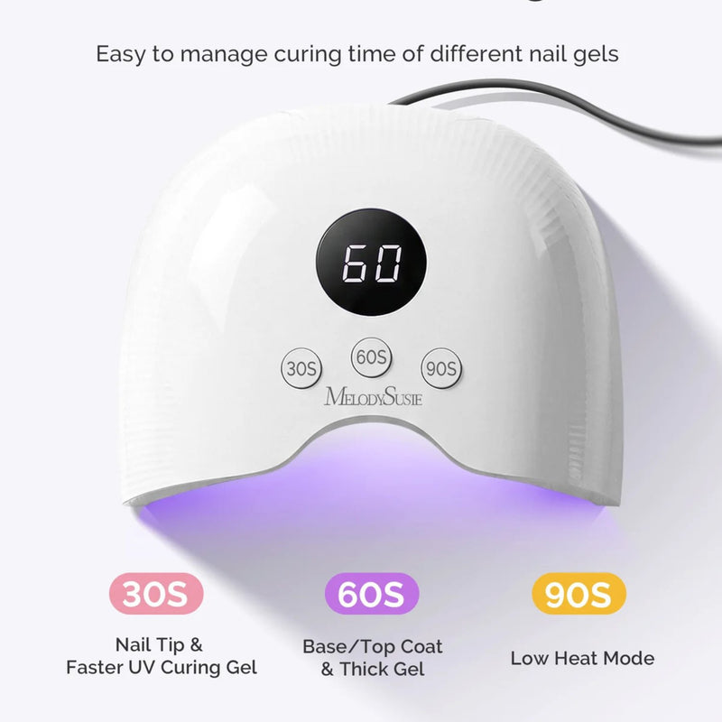 MelodySusie P-Plus30A LED/UV Nail Lamp With UV Gloves White