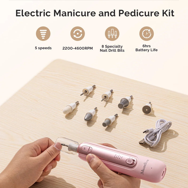 MelodySusie PC760G Manicure & Pedicure Nail Drill Kit 4.600RPM Pink