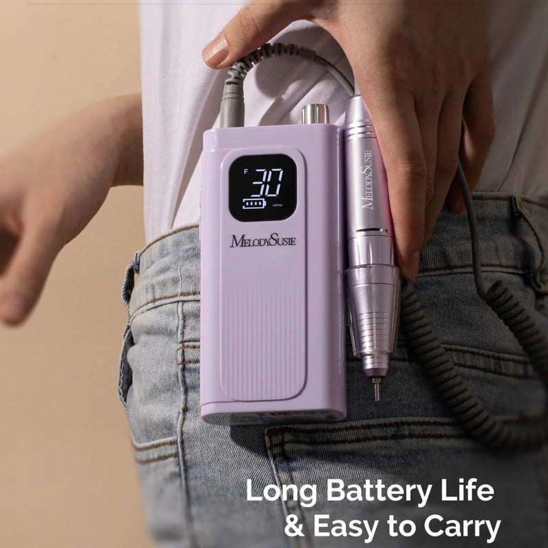 MelodySusie SC300F Clip On Rechargeable Nail Drill 30.000RPM Purple