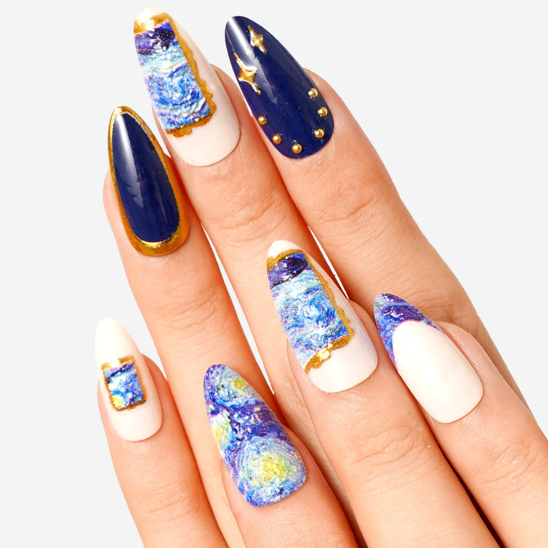 Never Have I Ever Press-On Nails Van Gogh The Starry Night
