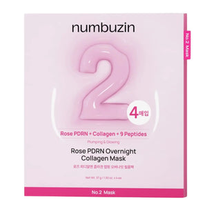 No.2 Rose PDRN Overnight Collagen Mask 4-Pack