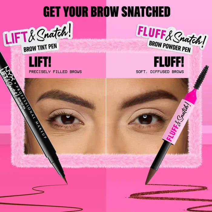 NYX Professional Makeup Fluff N Snatch Powder Pen Auburn, wenkbrauwpen met een cream-to-powder formule