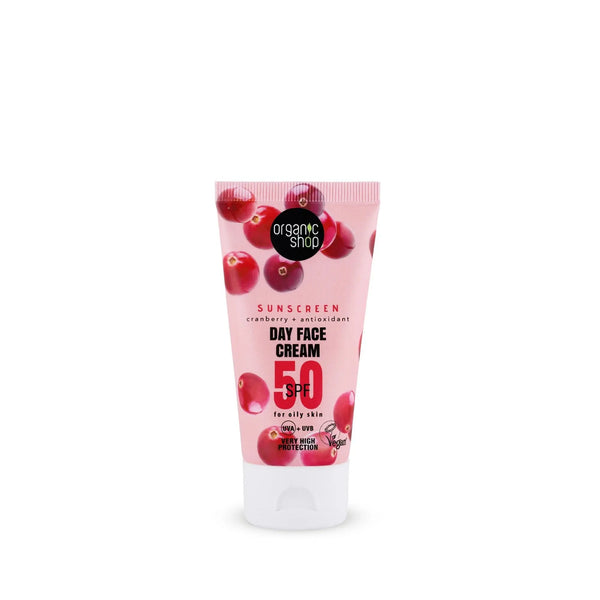 Organic Shop Sunscreen SPF 50 Day Face Cream Oily Skin