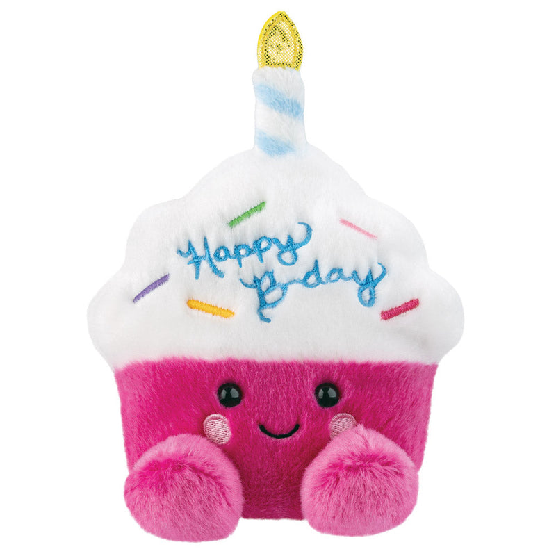 Aurora World Palm Pals Sparkle Birthday Cupcake, zacht knuffeltje in cupcakevorm