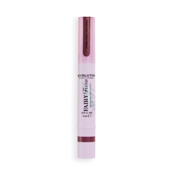 Revolution Fairy Flush Blush Stain Eternal Bond, lila tube met dop in diep bessenroze