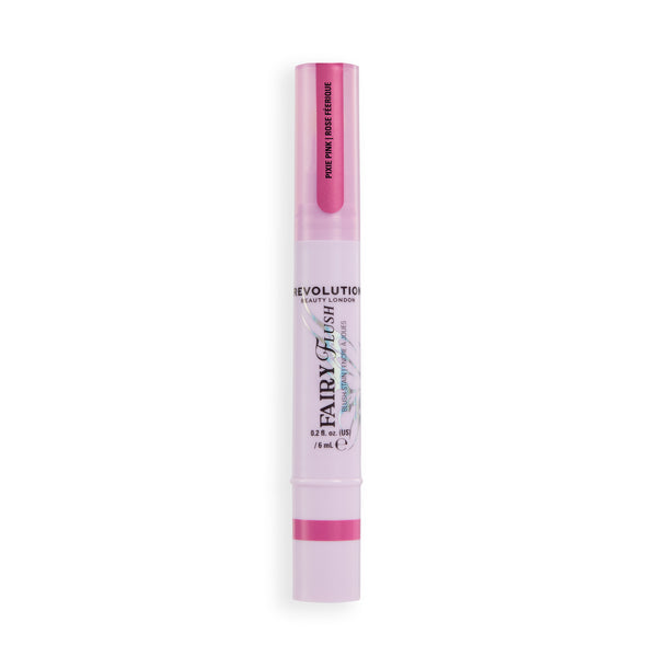 Revolution Fairy Flush Blush Stain Pixie Pink, lila tube met dop in helder roze