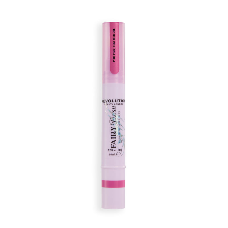 Revolution Fairy Flush Blush Stain Pixie Pink, lila tube met dop in helder roze