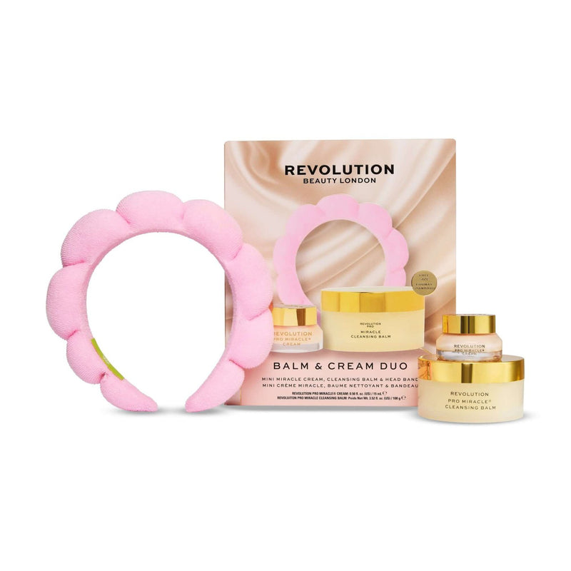 Revolution Pro Balm + Cream Duo, complete huidverzorgingsset met reinigingsbalm en hydraterende crème
