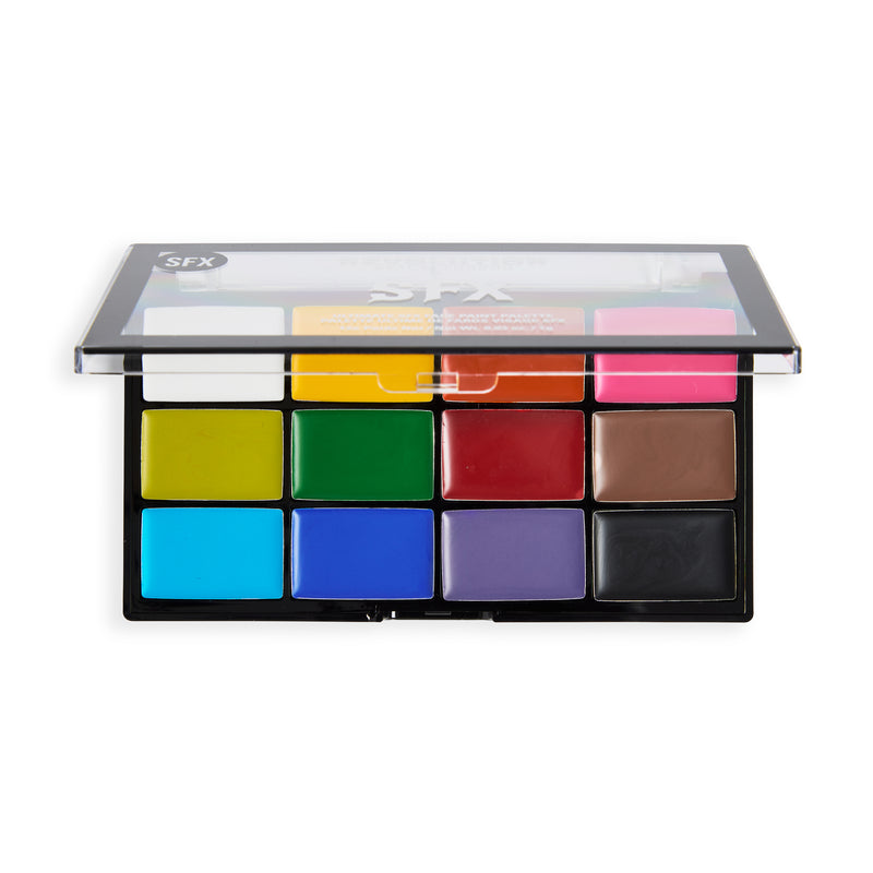 SFX Face Paint Palette con il coperchio semiaperto