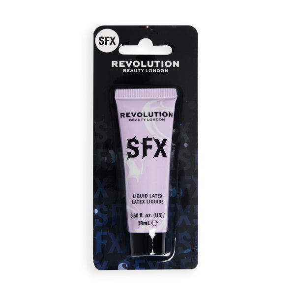 Revolution SFX Liquid Latex in blister pack, lilac tube on a black card