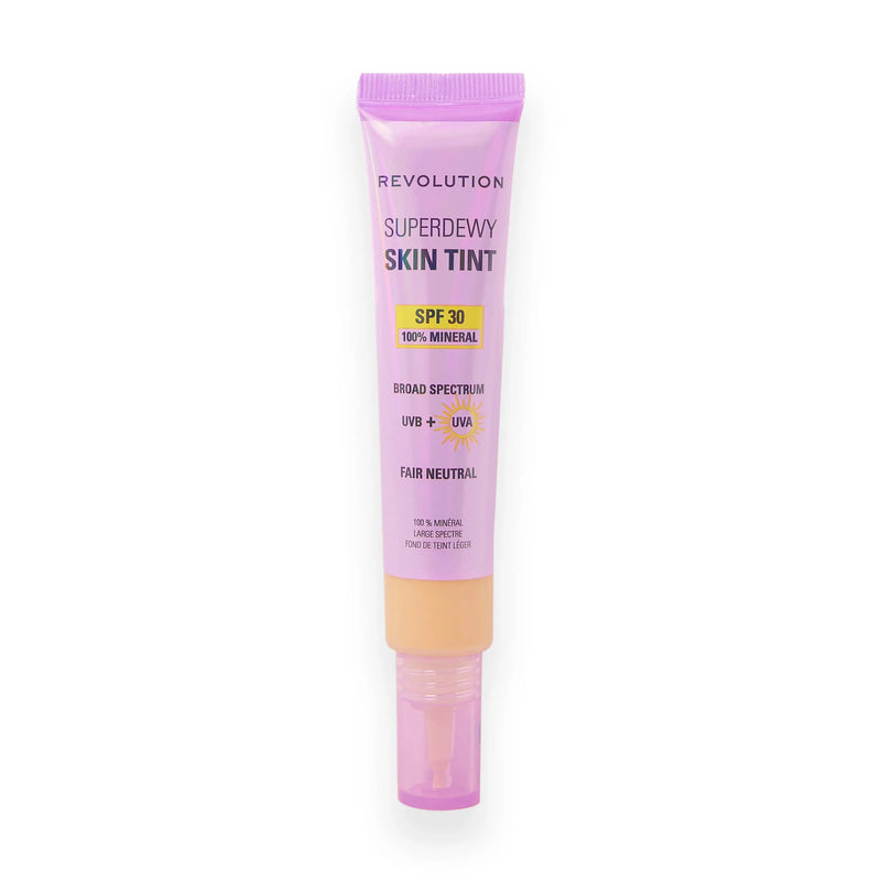 Revolution Superdewy SPF30 Skin Tint Fair Neutral, lichte foundation met SPF30