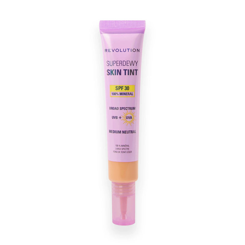 Revolution Superdewy SPF30 Skin Tint Medium Neutral, lichte foundation met SPF30