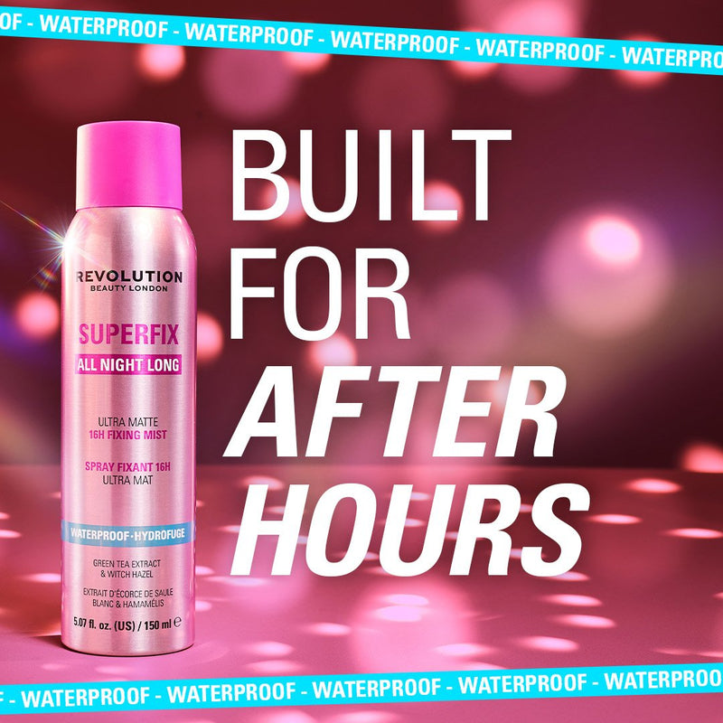 Revolution Superfix All Night Long Waterproof Fixing Mist 150 ml.