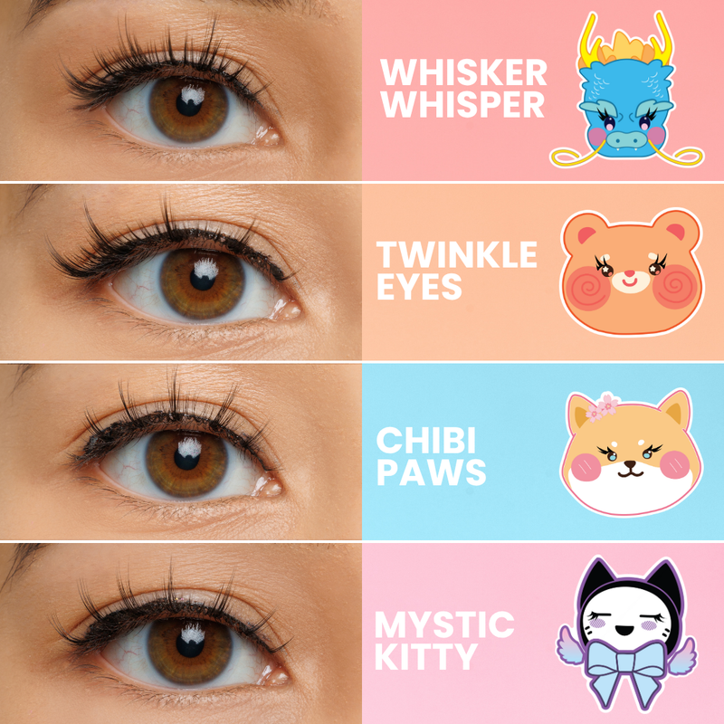 Rude Cosmetics Chibi Manga Collection 3D Faux Mink Lashes Mystic Kitty, nepwimpers voor een anime-look, foto 2 van 5
