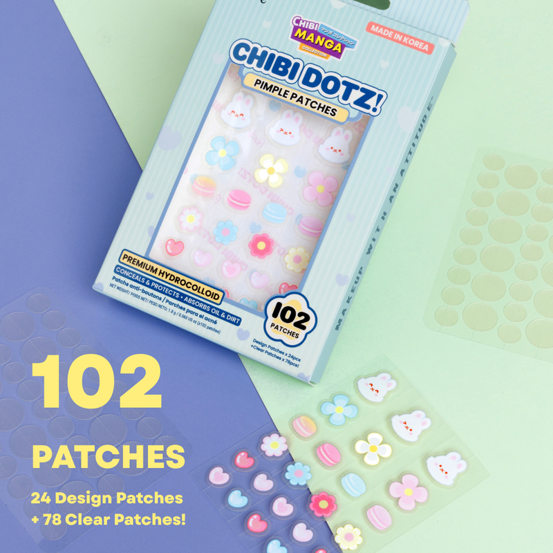 Rude Cosmetics Chibi Manga Collection Chibi Dotz! Pimple Patches Usagi Bloom, hydrocolloïde patches voor puistjes, foto 5 van